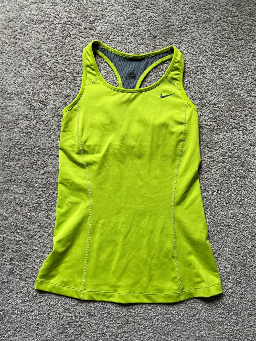 Nike Women's Neon Yellow Racerback Athletic Tank